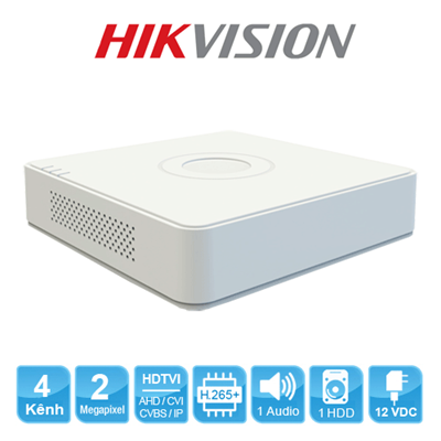 Đầu ghi hình HD-TVI Hikvision DS-7104HQHI-K1 4 kênh Turbo 4.0